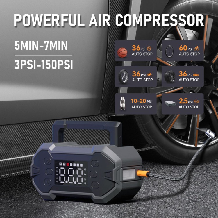 Green Keeper - 3000A Portable Jump Starter - Pump GK-J1206P